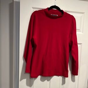 Red Long Sleeve cotton  Top